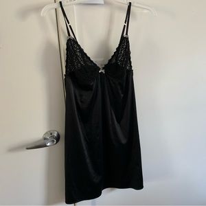 Satin lingerie slip dress